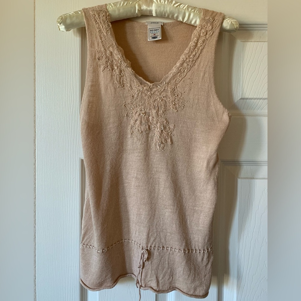 Old Navy sleeveless top/ dress top, nude/beige